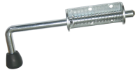 ЗД-10. Засов вертикальный пружинный ЦИНК Нормально открытый. 250мм, площадка 110х40мм, ход штока 100мм, диаметр штока 14мм.